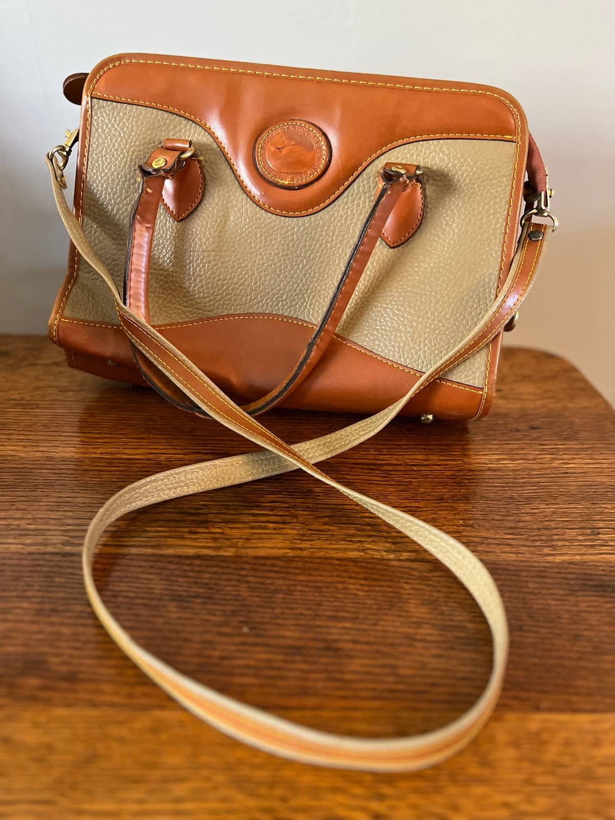 Vintage Dooney and Bourke Multi Carry Shoulder Strap or Handles Light Tan  and Brown Purse/vintage Dooney and Bourke Purse/bag Needs TLC - Etsy