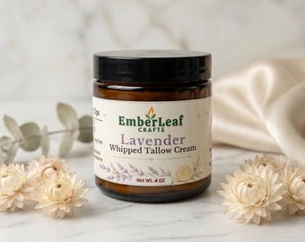 Whipped Tallow Cream, Seed Oil Free Shea Butter Body Moisturizer, Natural Skincare