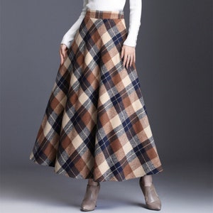 Woolen Plaid Skirt for Winter and Autumn - Etsy Canada