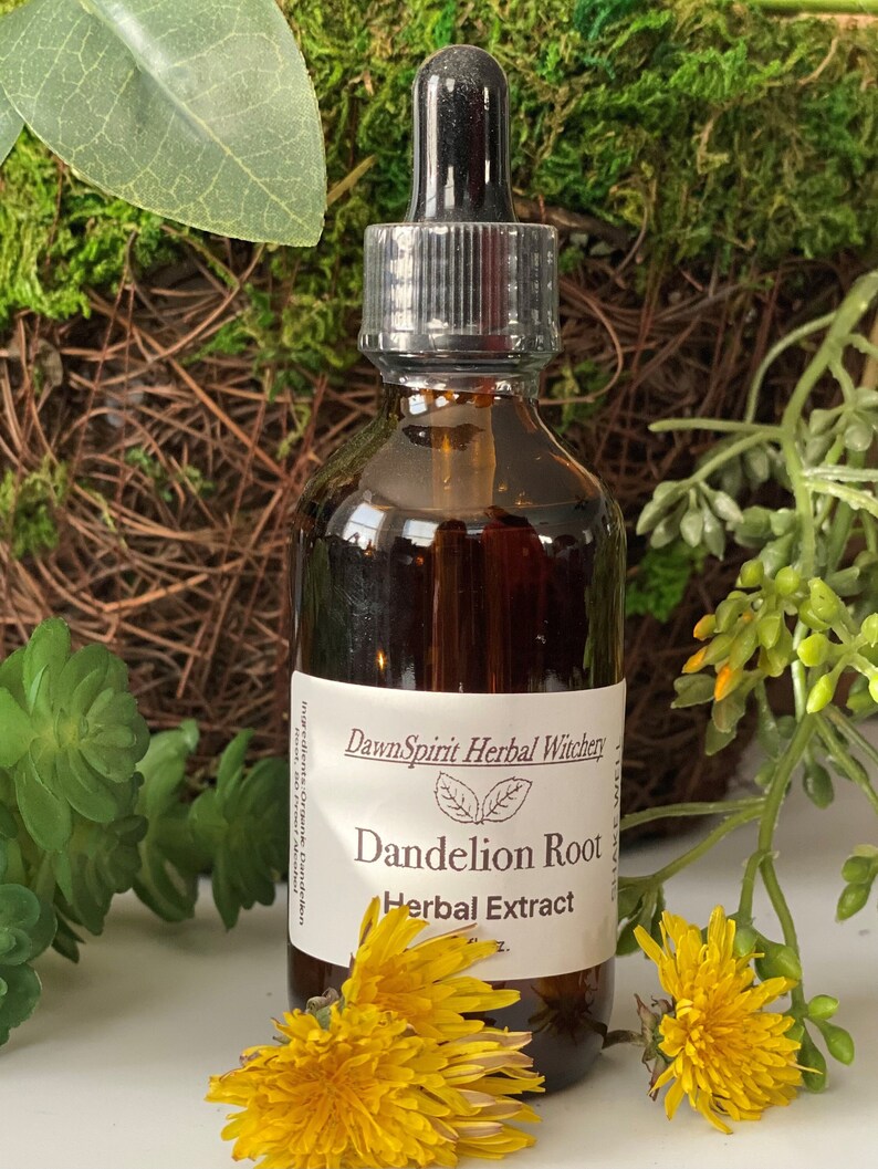 Organic Dandelion Root Tincture 2 Oz. Extract Gut Health Taraxacum