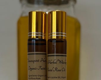 Organic Rose Infused Jojoba Oil Facial Rollerball - Choose Your Color