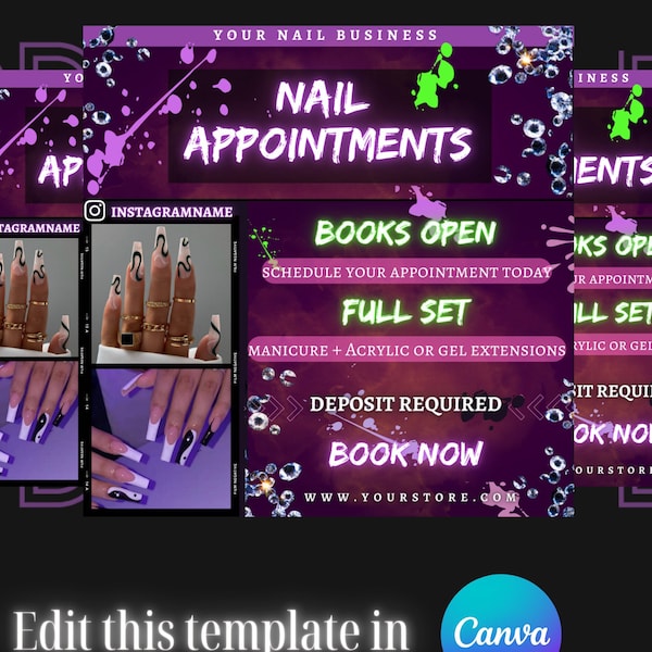 Custom Nail Appointment Book Etsy