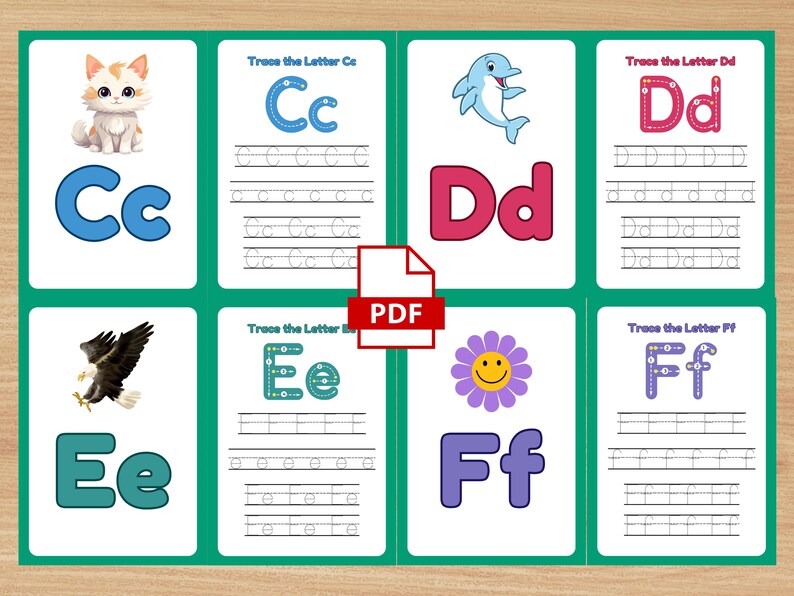 Printable ABC Tracing Letters Book for Kids | Alphabet Handwriting ...