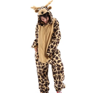 Spooktacular Creations Unisex Adult Pajama Plush jumpsuit One Piece Giraffe  Animal Costume : : Clothing, Shoes & Accessories