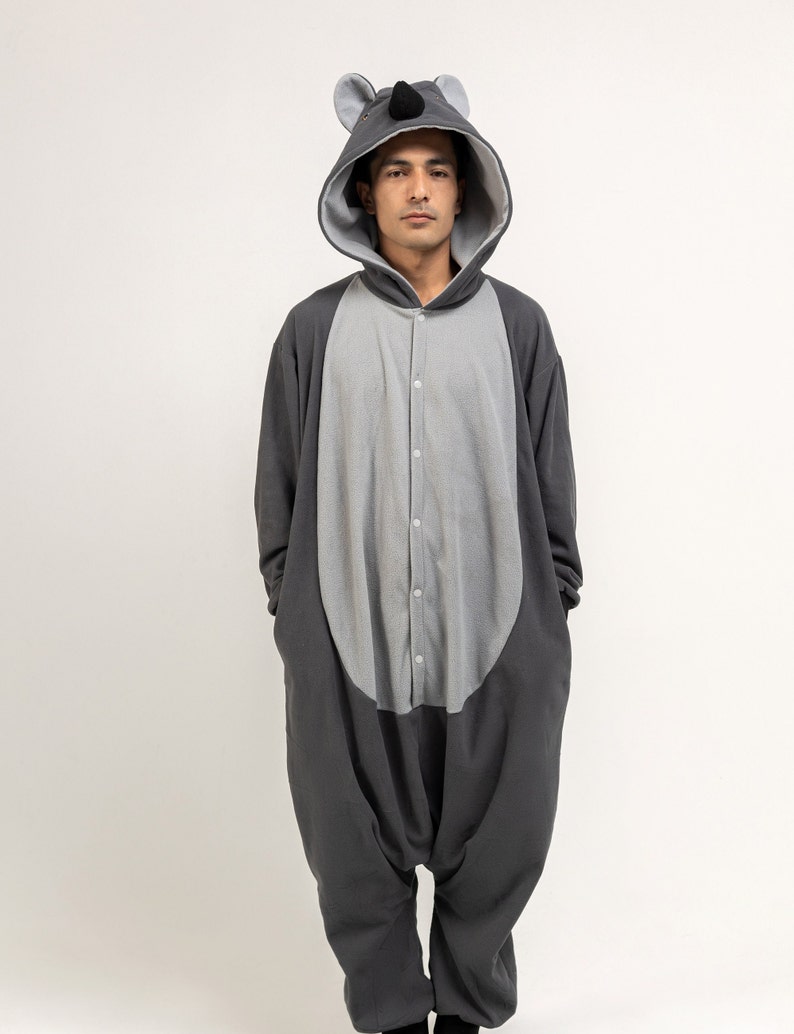 Pyjama D'hiver Pour Femme - Pour Fille - En Flanelle épaisse - Joli Ours à Capuche - 2 Pièces - XXXL - Large