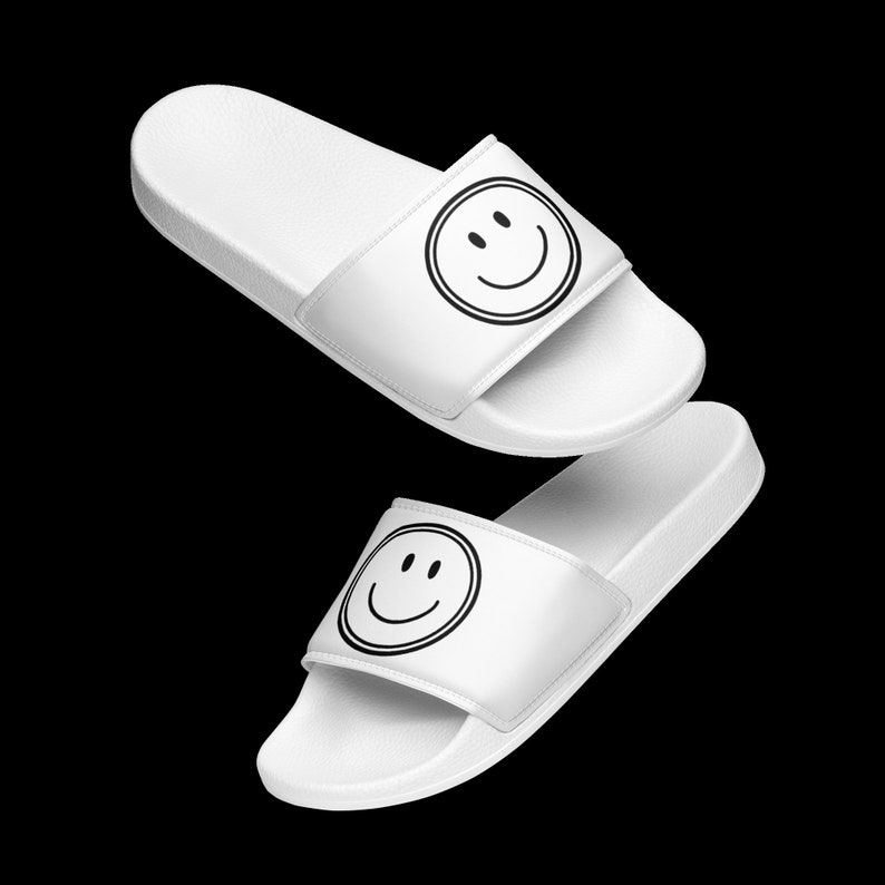 smiley face nike slides
