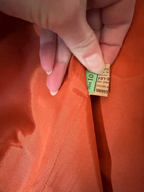 70s Burnt Orange Genuine Leather Vest and Gaucho … - image 4