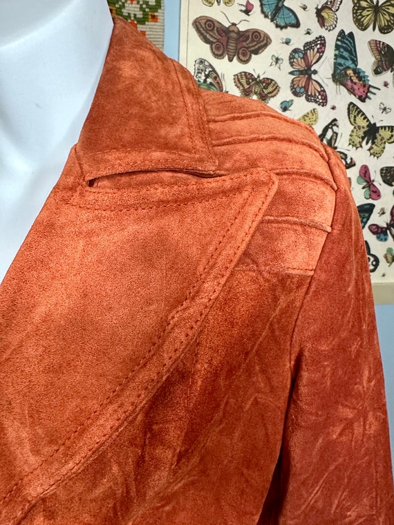 Vintage 1970s Rust Colored Suede Jacket - image 4