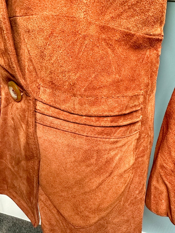 Vintage 1970s Rust Colored Suede Jacket - image 3