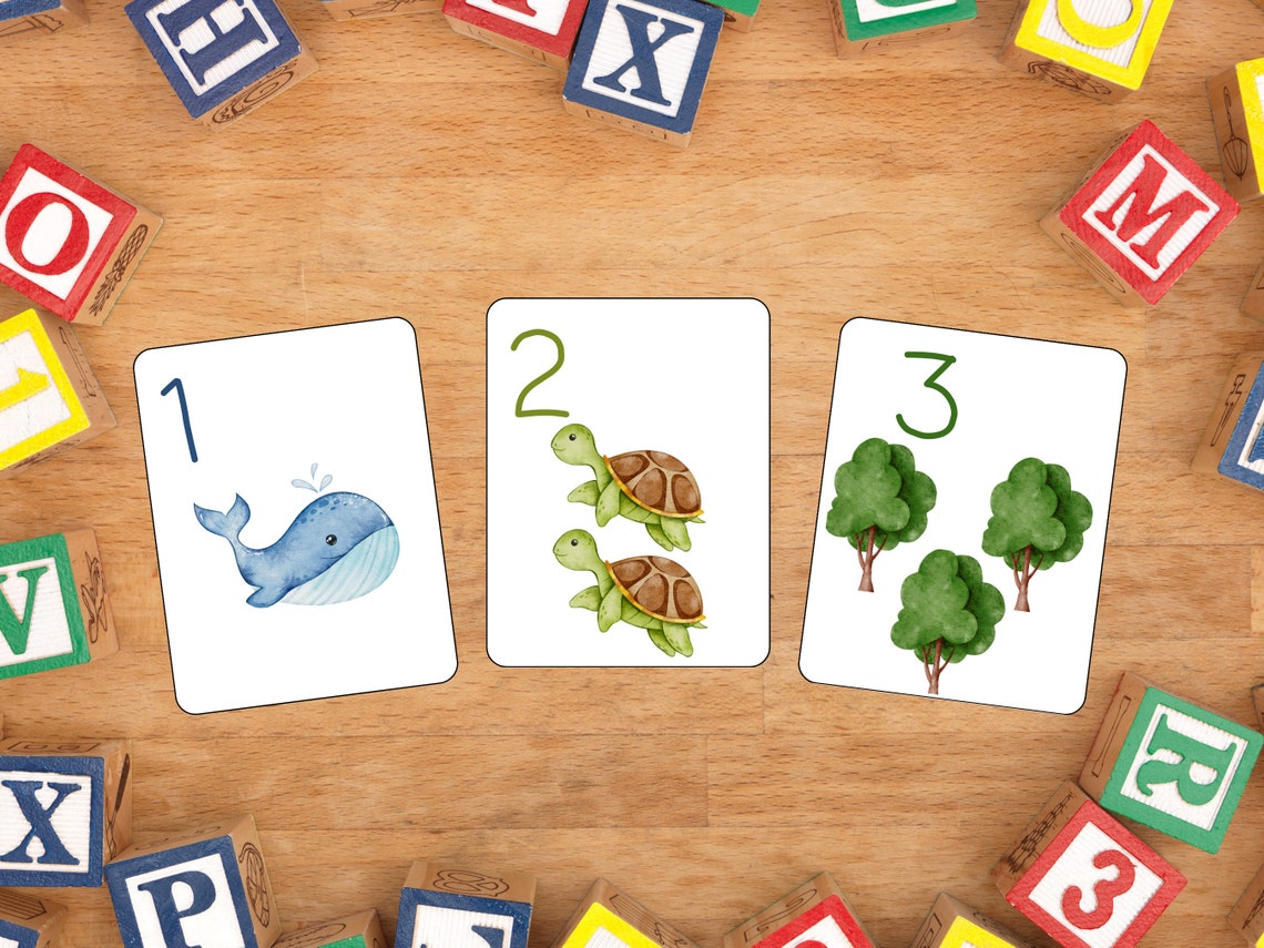 Printable Number Flashcards, Preschool Learning, Toddler Learning, 123 ...