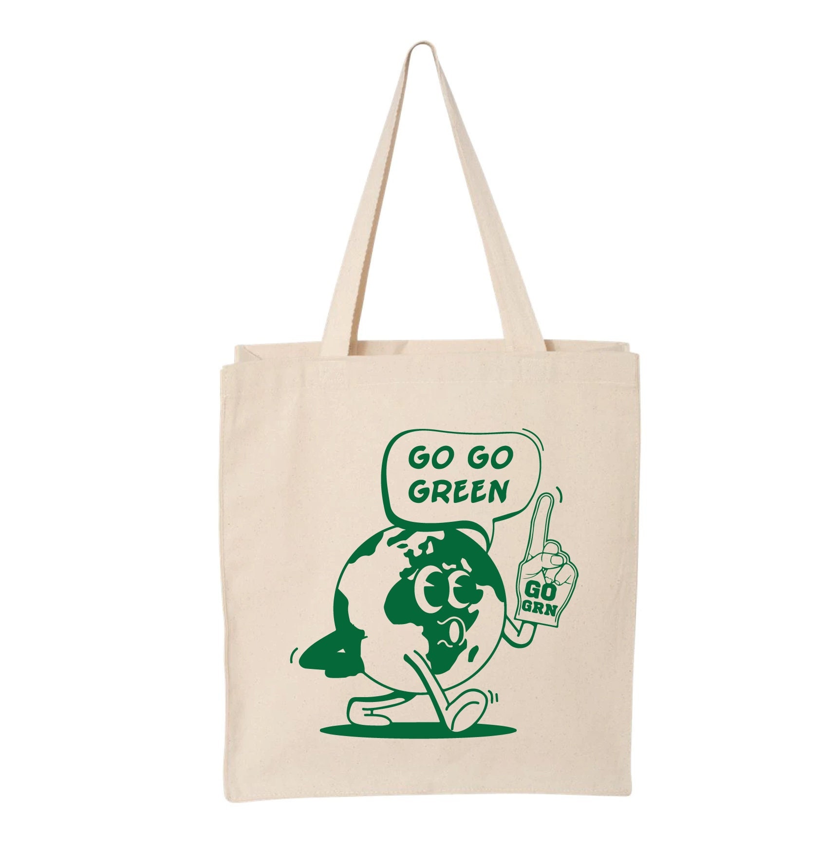 Vintage Inspired Tote Bag | Go Green Tote Bag | Retro Inspired Bag | Everyday Tote Bag | Aesthetic Tote Bag | Street Style Accessories