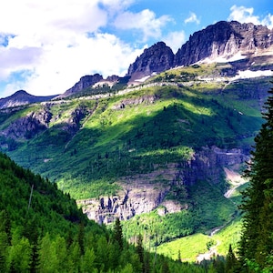 Large Canvas Prints/Home Office Wall Decor/Montana Landscape Photography/Glacier National Park/Majestic Mountains/Canvas Gallery Wraps