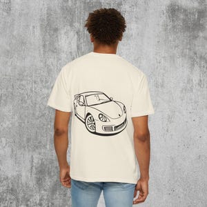 Porsche Unisex Garment-Dyed T-shirt, Classic Car Tee, Vintage Vehicle Shirt, Retro Automobile Top, Automotive Graphic Tee