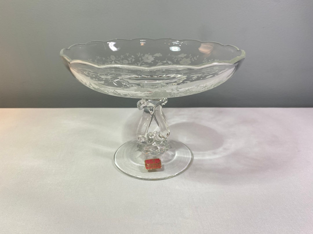 Vintage Viking Glass Compote Bowl - Etsy