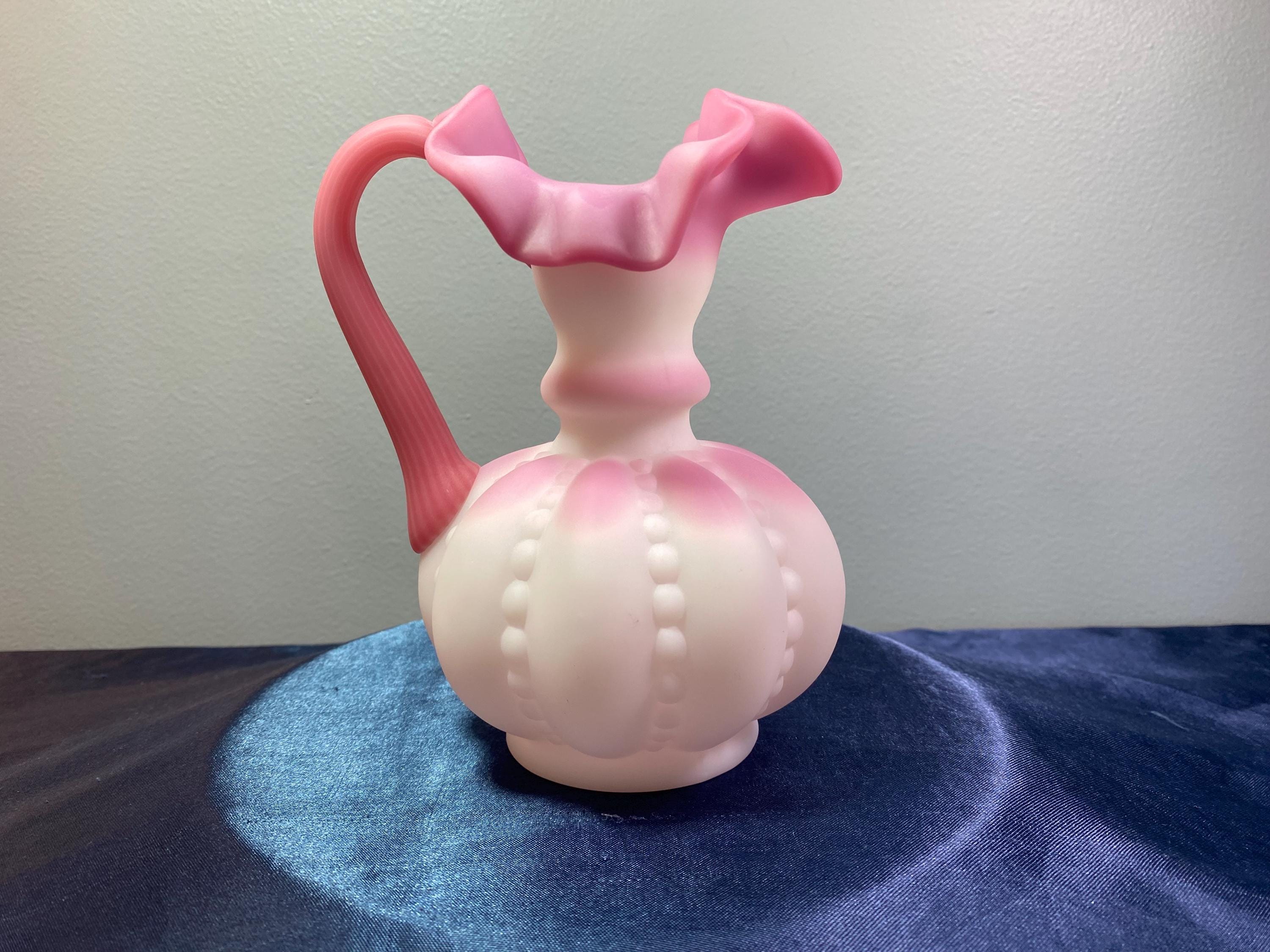 Pink Fenton Pitcher - Etsy