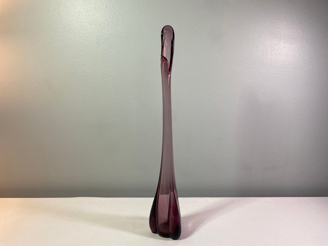 Vintage Viking Swung Vase Three Foil 3 Foil Amethyst Etsy