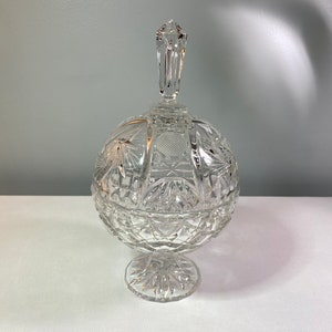 Vintage Brass Crystal/cut Glass Table Lamp Hollywood Regency 