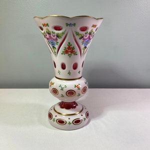 Bohemian - Made in Czechoslovakia - Floral Vase