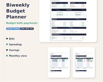 Biweekly Paycheck Budget Planner Spreadsheet | Pay Period Budget | Google Sheets Excel Template | Bill Tracker | Budget by Paycheck | 2026