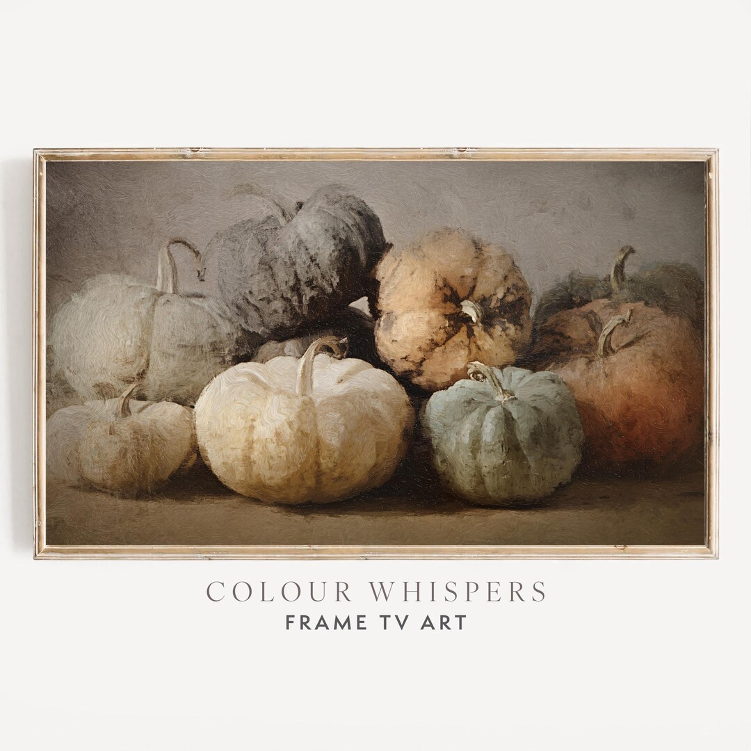 Vintage Pumpkin Still Life Art | Autumn Frame TV (digital Download) - Etsy