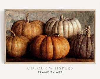 Kürbis Stillleben Gemälde, Herbst Samsung Rahmen TV Art (Digitaler Download)