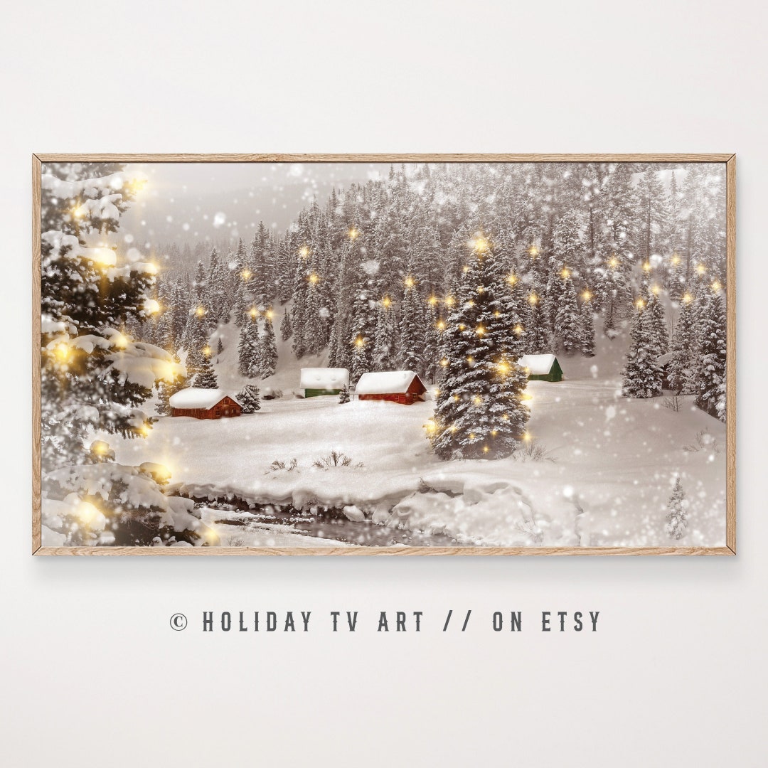 Samsung Frame TV Art Christmas Frame TV Art Samsung Art TV Winter Frame