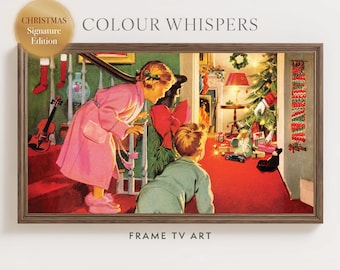 Christmas Frame TV Art | Christmas Santa Scene | Vintage Christmas Painting | Samsung Frame TV Art | Winter Home Decor | Instant Download