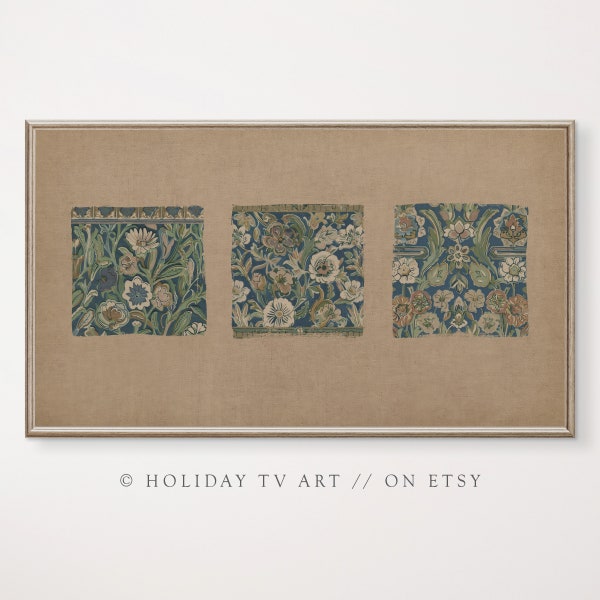 Samsung Frame TV Art, Vintage Botanical Pattern, Vintage Painting, Antique TV Art, Instant Download