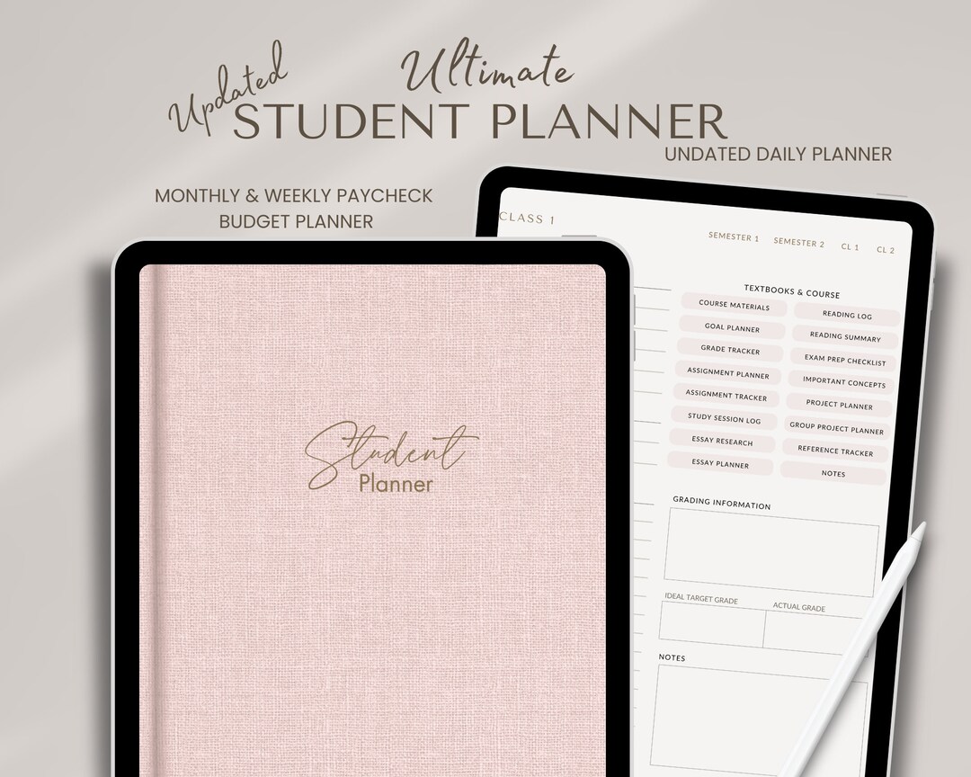 Digital Student Planner | Goodnotes Student Planner | Digital Academic ...