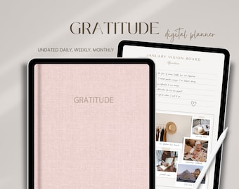 Hyperlink Digital GoodNotes Planner, Monthly Planner,Daily Weekly Planner, Undated Daily Planner, Undated Monthly Planner,Digital Notebook