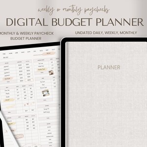 Digital Budget Planner Goodnotes | Weekly Budget Paycheck | Paycheck Budget Planner | Bi Weekly Budget | Daily Digital Undated Planner