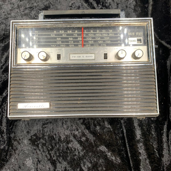 Vintage Aircastle AM FM Transistor Radio 136F1 5-band - Repair Or Parts