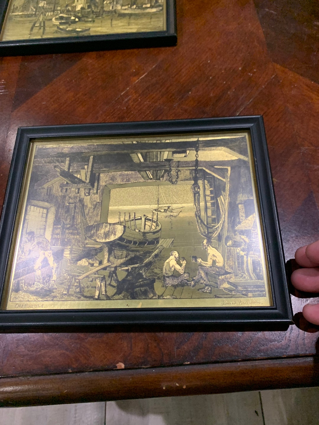 Lionel Barrymore Gold Foil Etching Old Boat Works Etsy