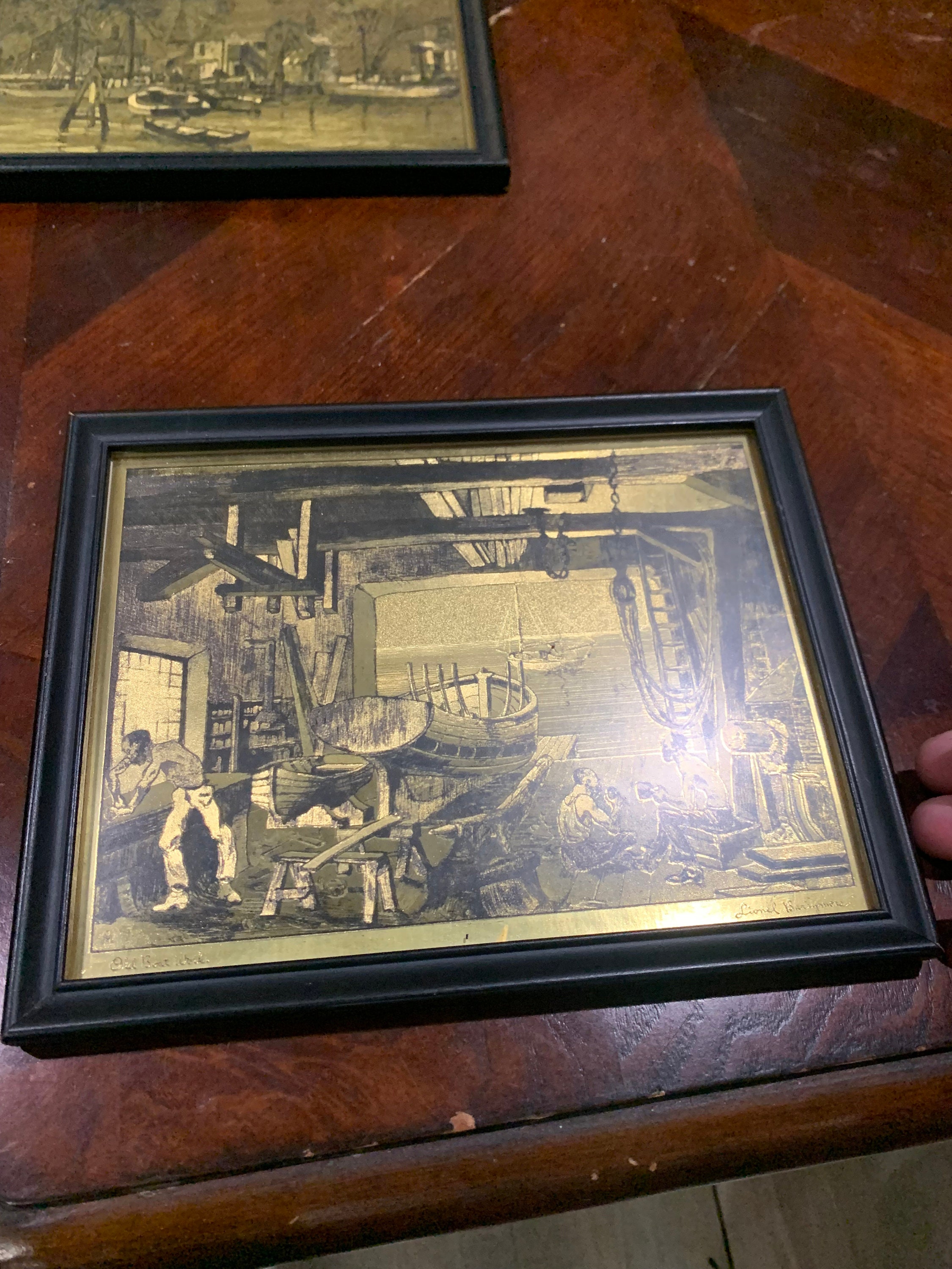 Lionel Barrymore Gold Foil Etching Old Boat Works Etsy