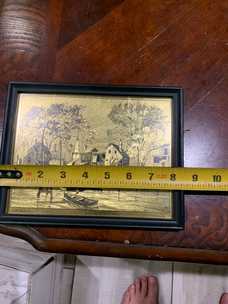 Lionel Barrymore Gold Foil Etching old Red Bank Etsy