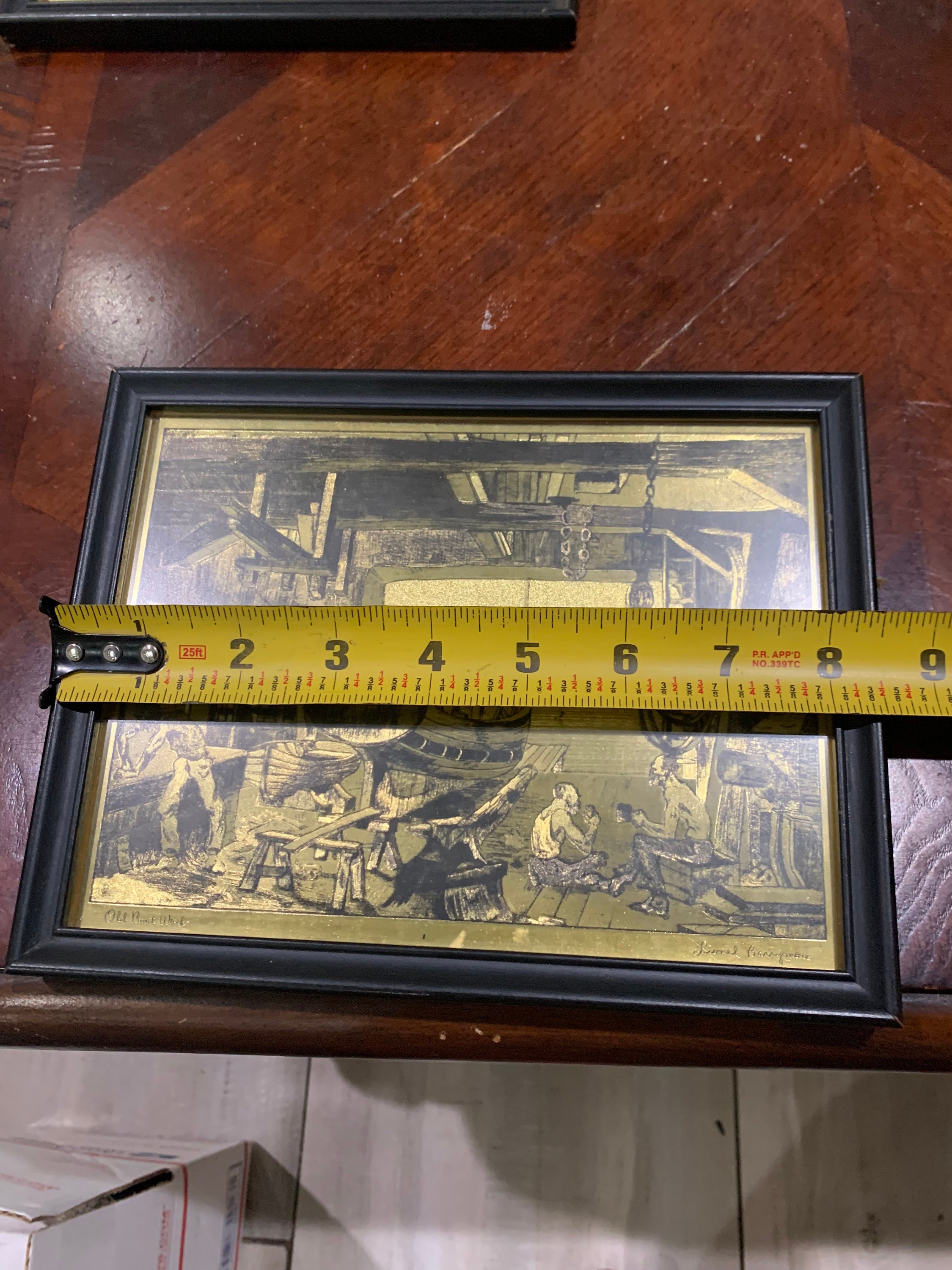 Lionel Barrymore Gold Foil Etching Old Boat Works Etsy