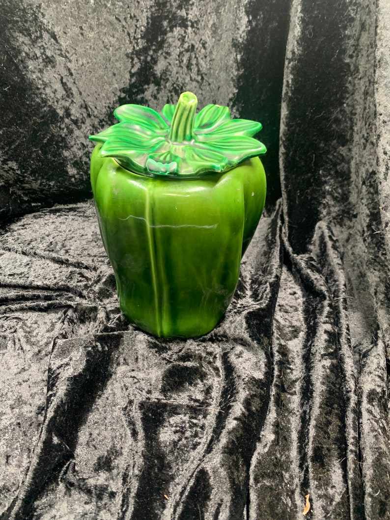 Mccoy Green Bell Pepper Cookie Jar Etsy
