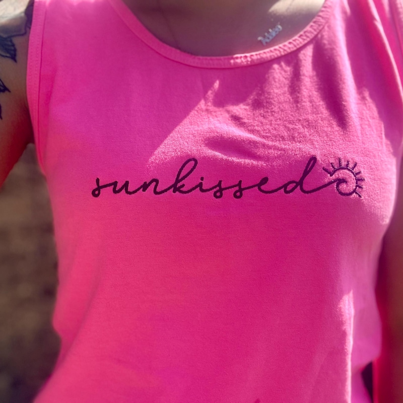 Neon Fullback Tank Top (peachy pink)