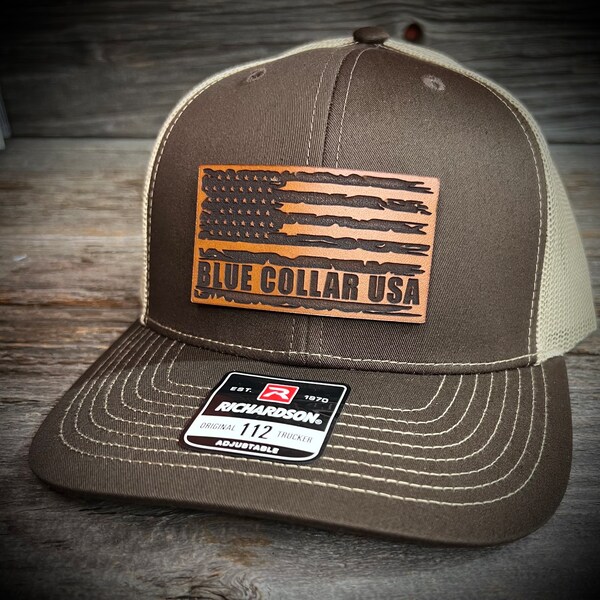 Mens Blue Collar Hat Etsy