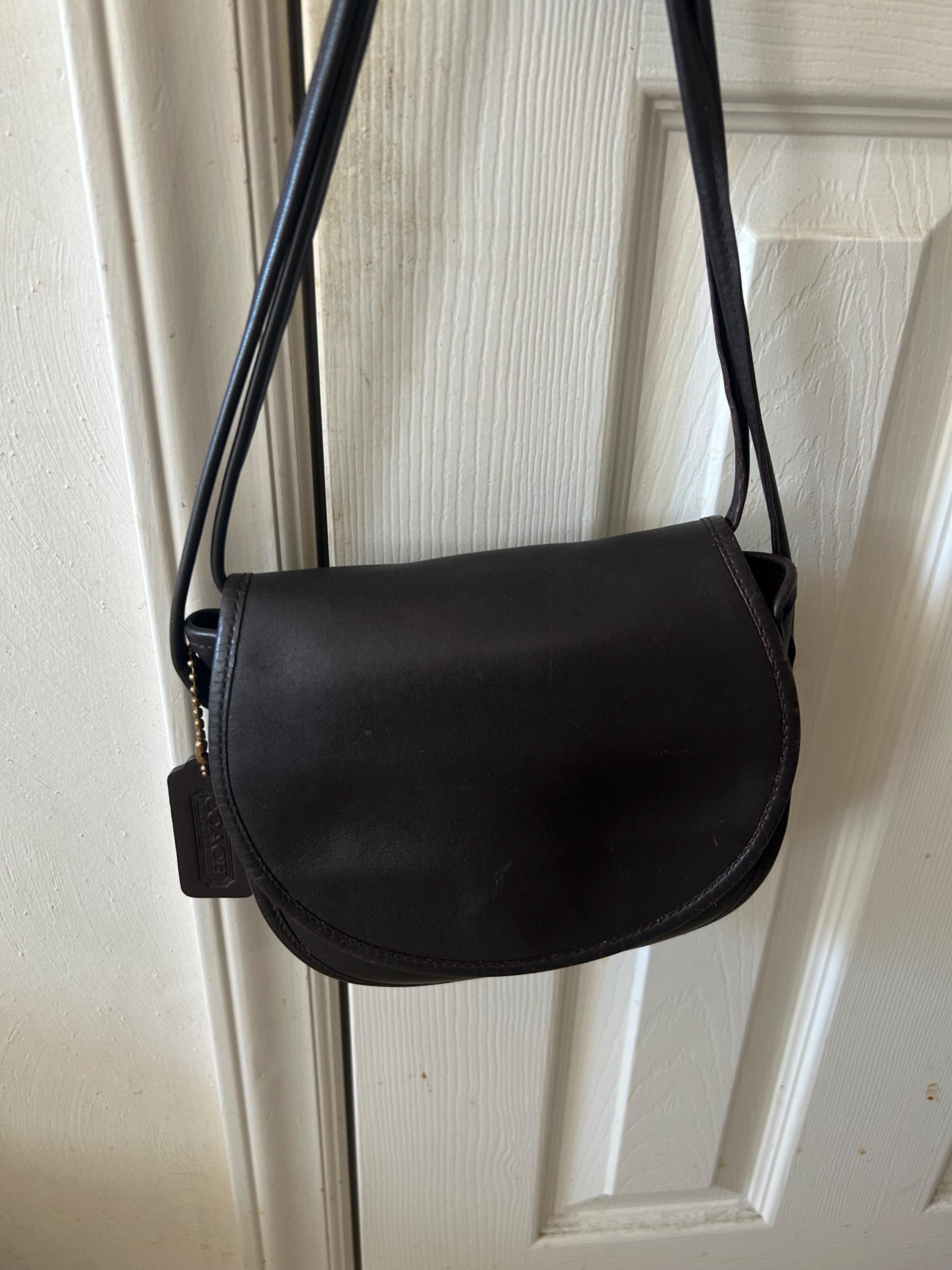 バッグ 00s old coach 9923 shoulderbag leather Vintage COACH #9923 Casey Bag Brown Leather Crossbody Handbag