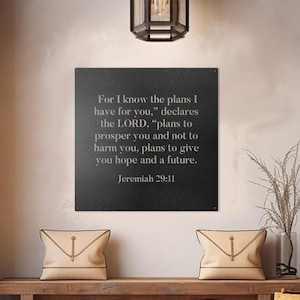 Custom Bible Verse Metal Wall Art: Christian Home Decor