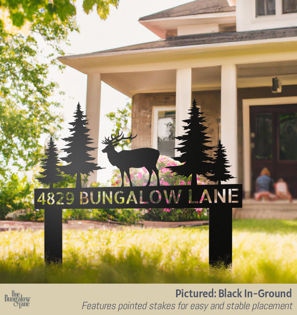 Personalized Address Sign for Yard Custom Outdoor Metal Street Number