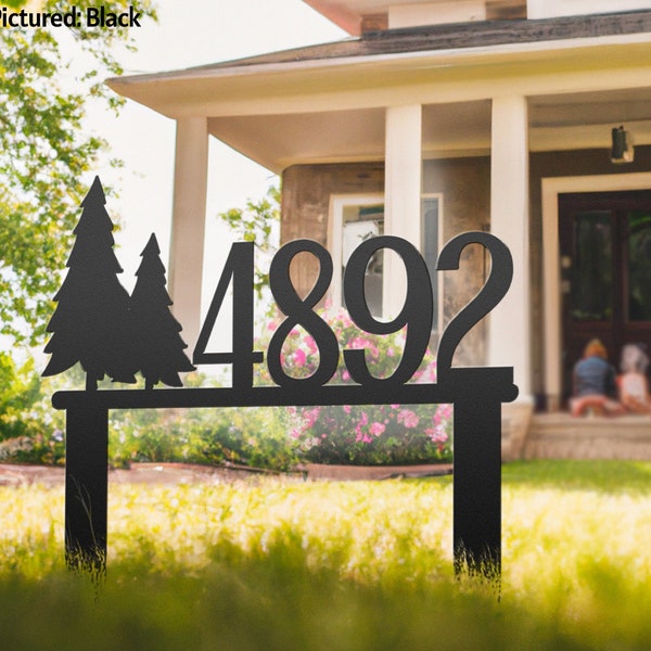 House Number Yard Rock Etsy