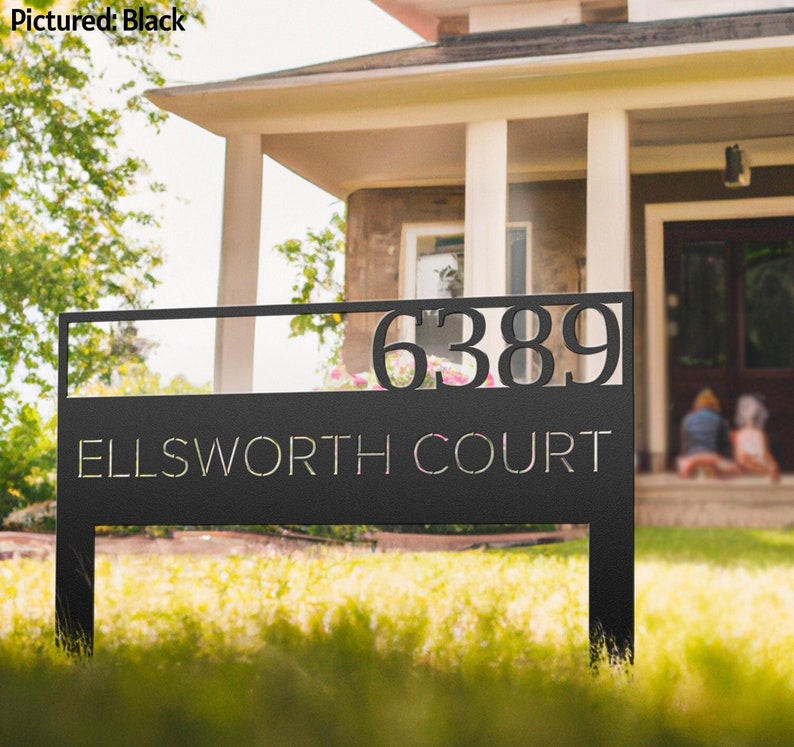 Custom Metal Address Sign for Yard Personalized Steel Address Sign for