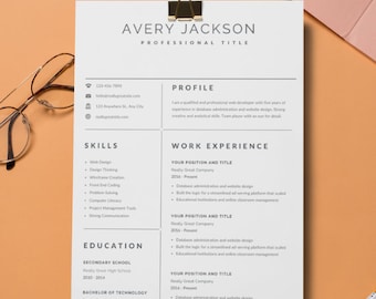 Resume Template, Professional Modern Resume Template for Pages, Clean Modern Executive Resume Template 2022, CV Template