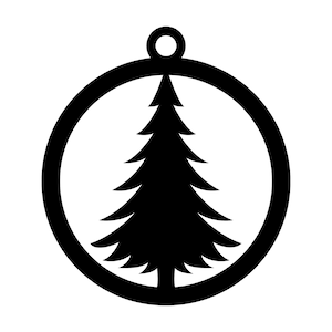 Christmas Tree Ornament Digital Download | SVG Laser Cut File | Cricut, Silhouette, Glowforge