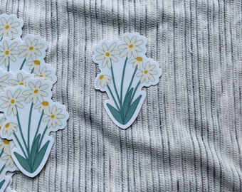 Daisy Flower Bunch Sticker | Waterproof Vinyl Decal