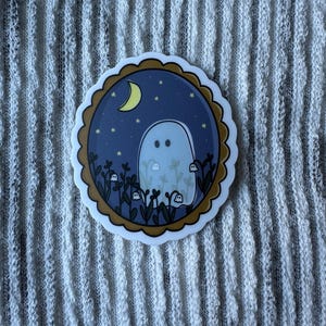 Spooky Ghost Sticker | Waterproof Vinyl Sticker