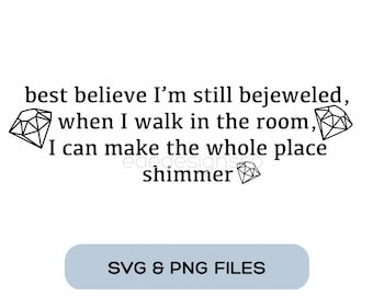 宝石をちりばめたSVGとPNG | DIYグラフィックカットファイル（デジタルダウンロード）