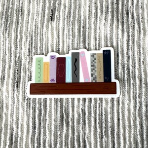 Eras Sticker | Cute Books on a Shelf Sticker | Waterproof Vinyl Sticker